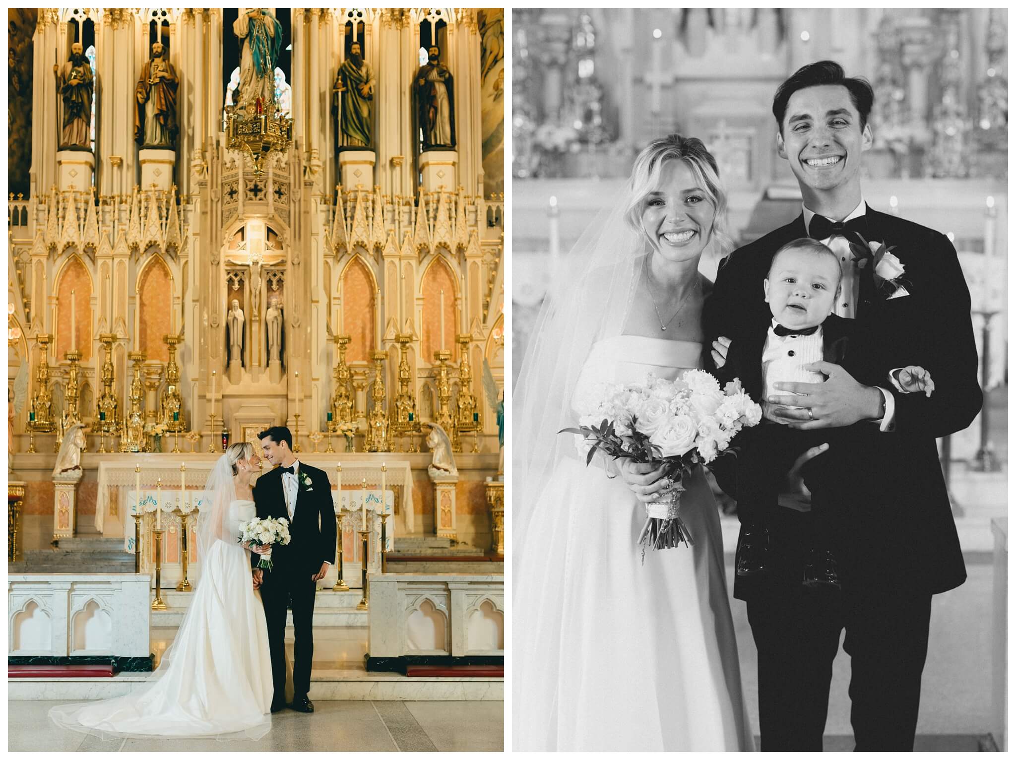 black and white hollywood inspired downtown wedding at the detroit institute of arts and colony club by josh and andrea photography