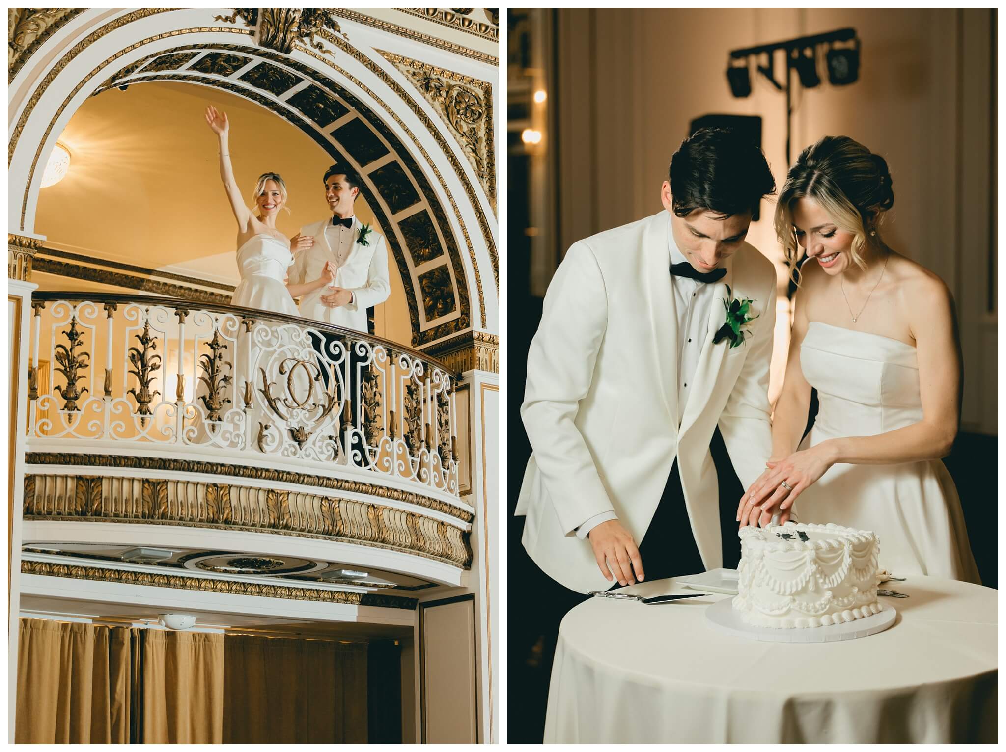 black and white hollywood inspired downtown wedding at the detroit institute of arts and colony club by josh and andrea photography