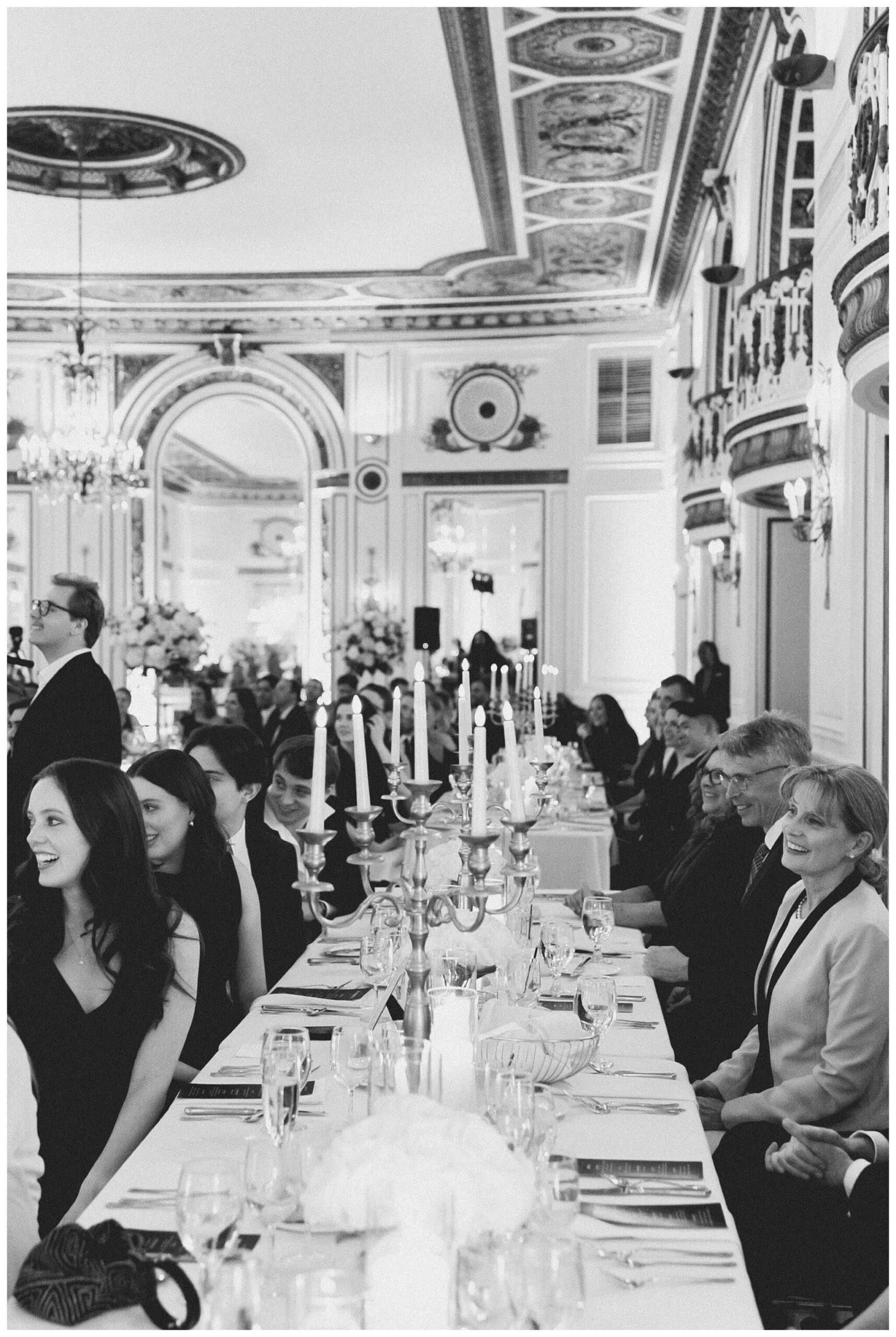 black and white hollywood inspired downtown wedding at the detroit institute of arts and colony club by josh and andrea photography