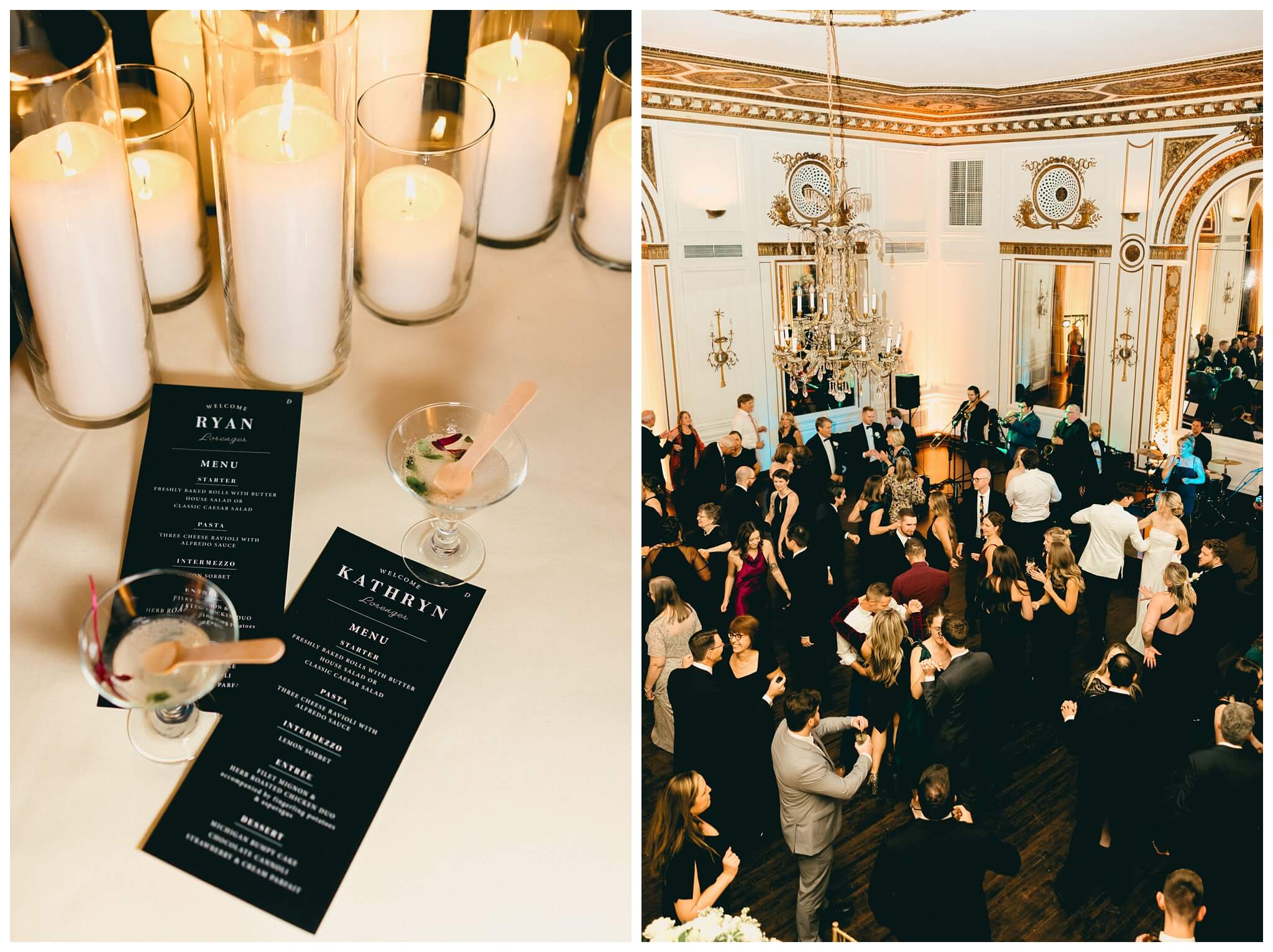black and white hollywood inspired downtown wedding at the detroit institute of arts and colony club by josh and andrea photography