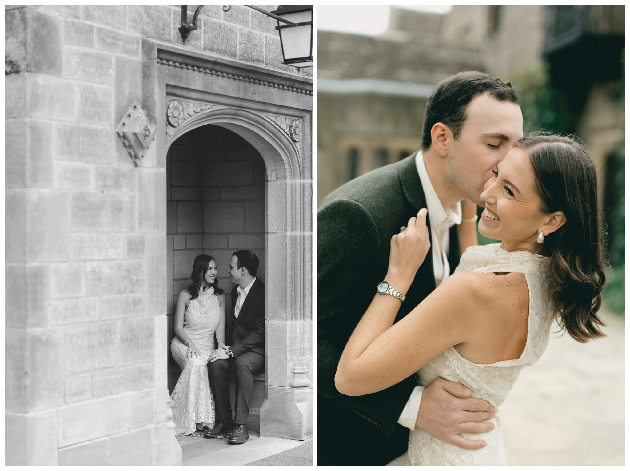 classy inspired romantic fall engagement shoot with an estate near Detroit at the edsel and eleanor ford house by josh and andrea photography