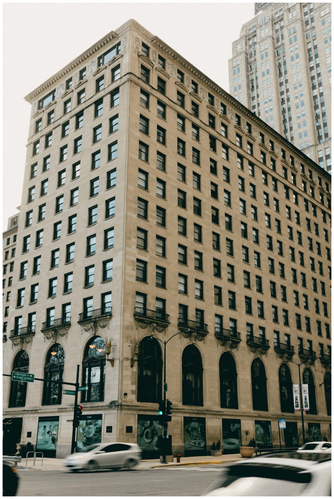 Exterior of The Drake Hotel wedding venue in downtown Chicago