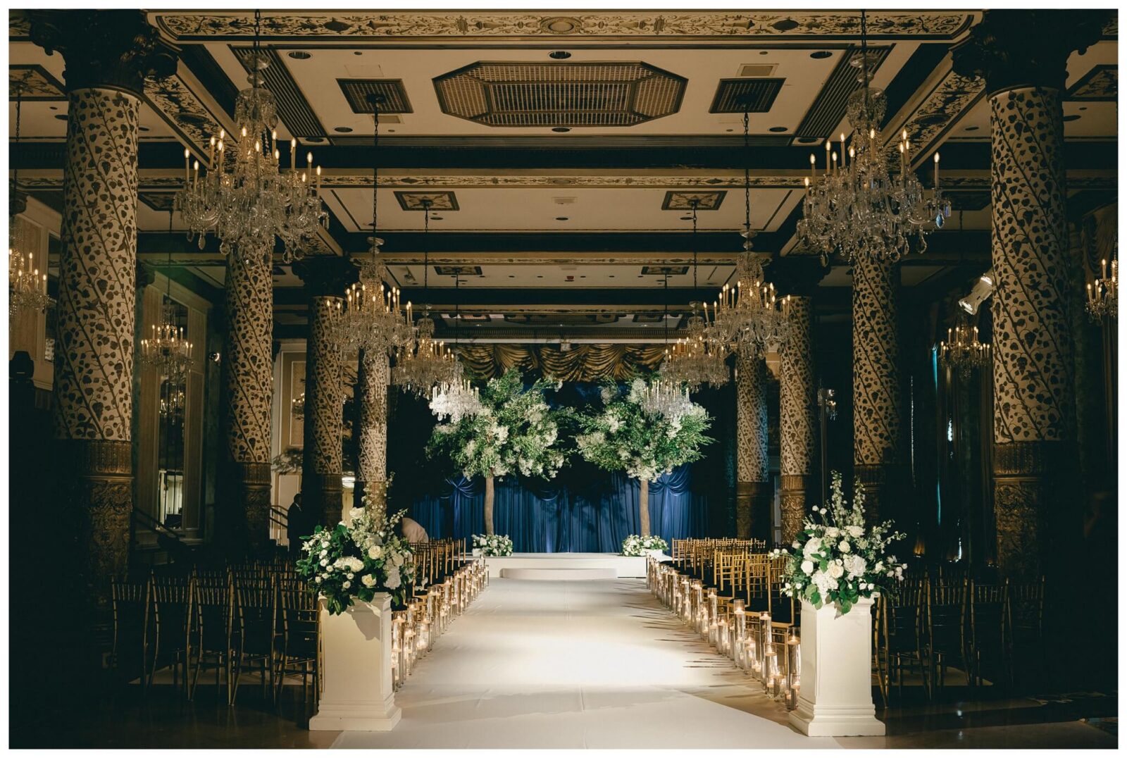The Drake Hotel wedding ceremony in grand ballroom