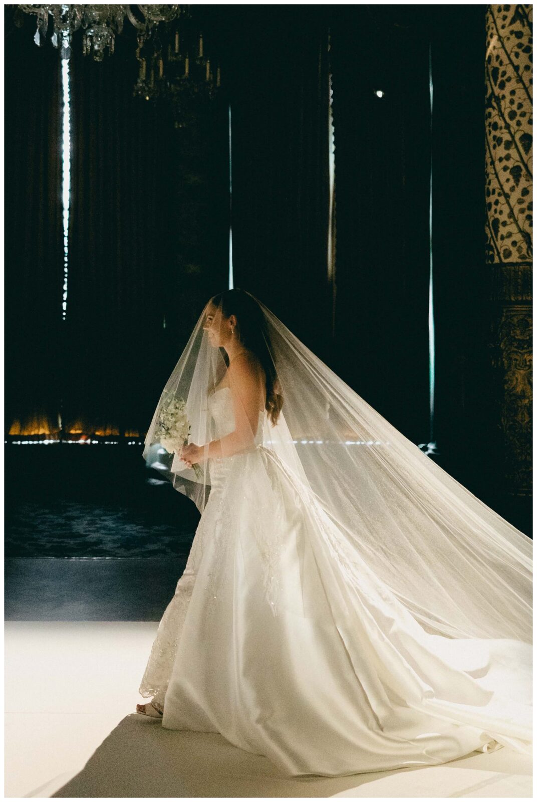 Bride arrives to wedding ceremony at The Drake Hotel