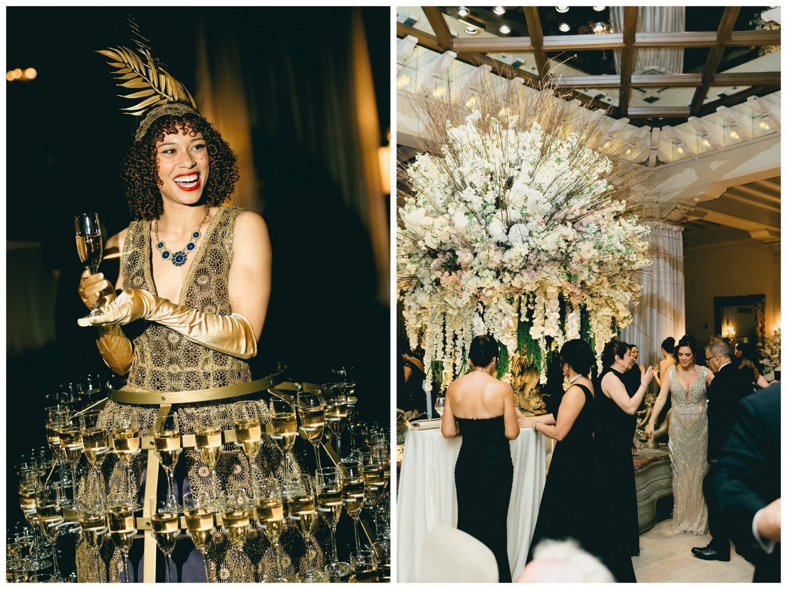 Great Gatsby inspired details at Chicago wedding