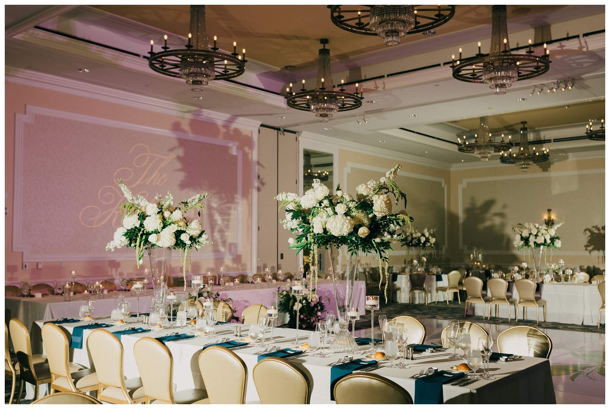 reception at the morris inn at Notre dame indiana by josh and andrea photography