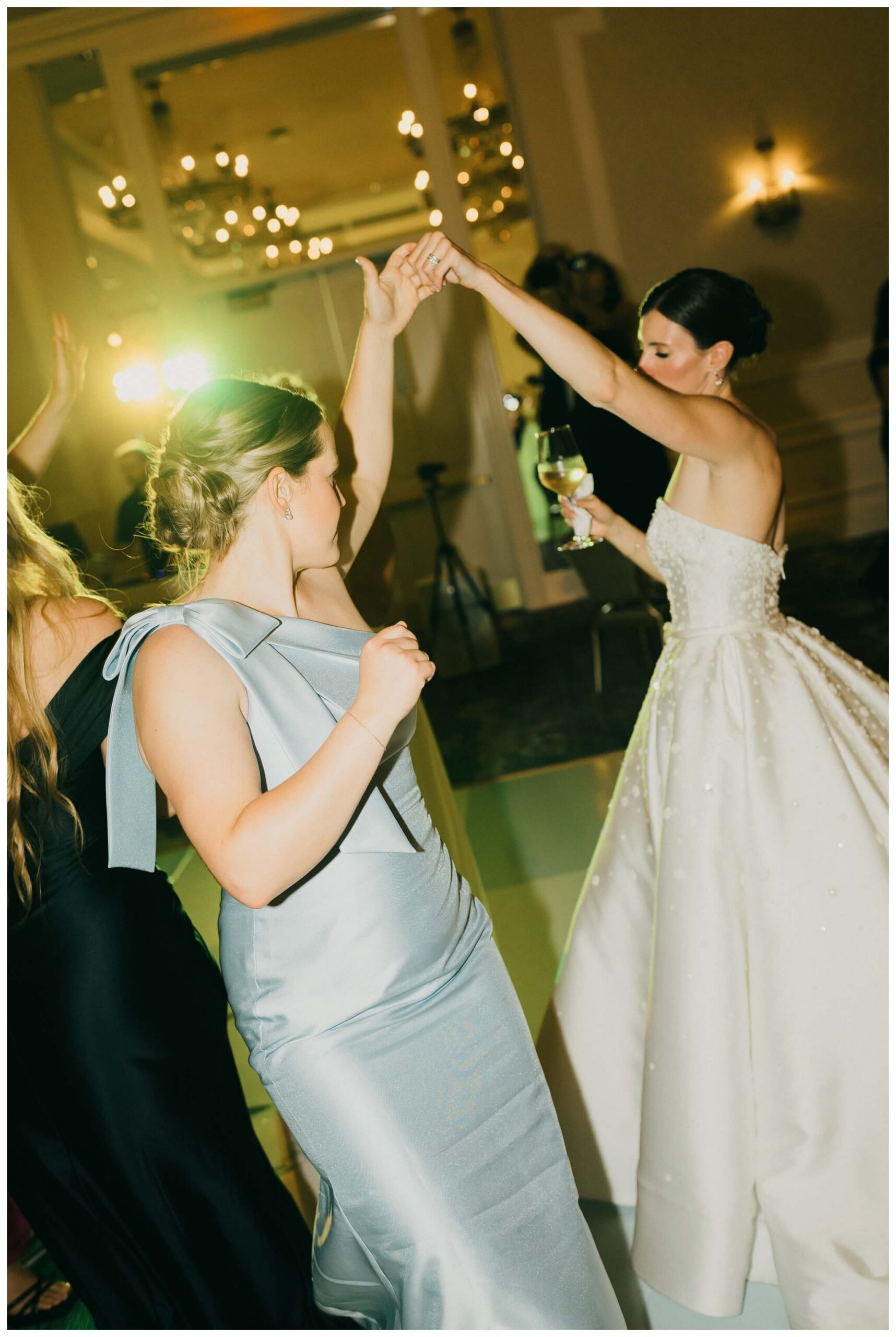 dancing reception at the morris inn at Notre dame indiana by josh and andrea photography