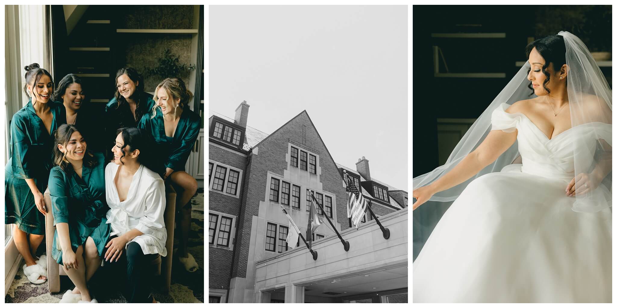 bride getting ready at royal park hotel in rochester michigan by josh and andrea photography 