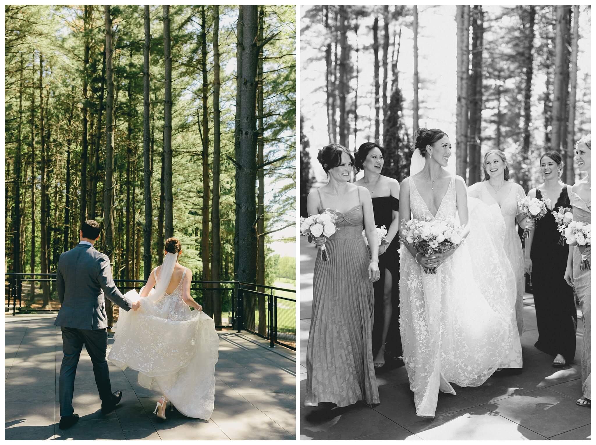 bridal party portraits at shepherd's hollow golf club in clarkston michigan by josh and andrea photography 