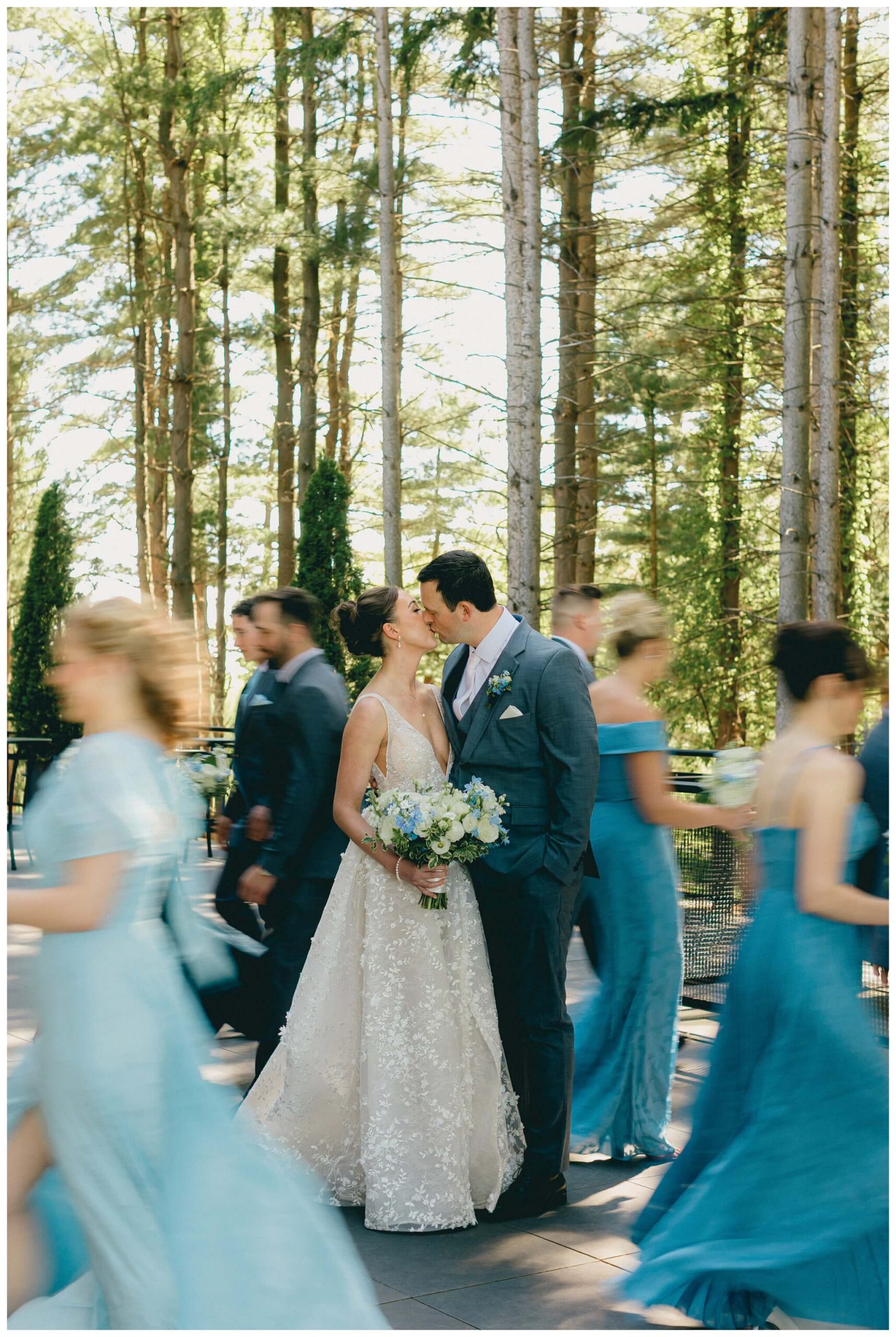 bridal party at shepherd's hollow golf club in clarkston michigan by josh and andrea photography 