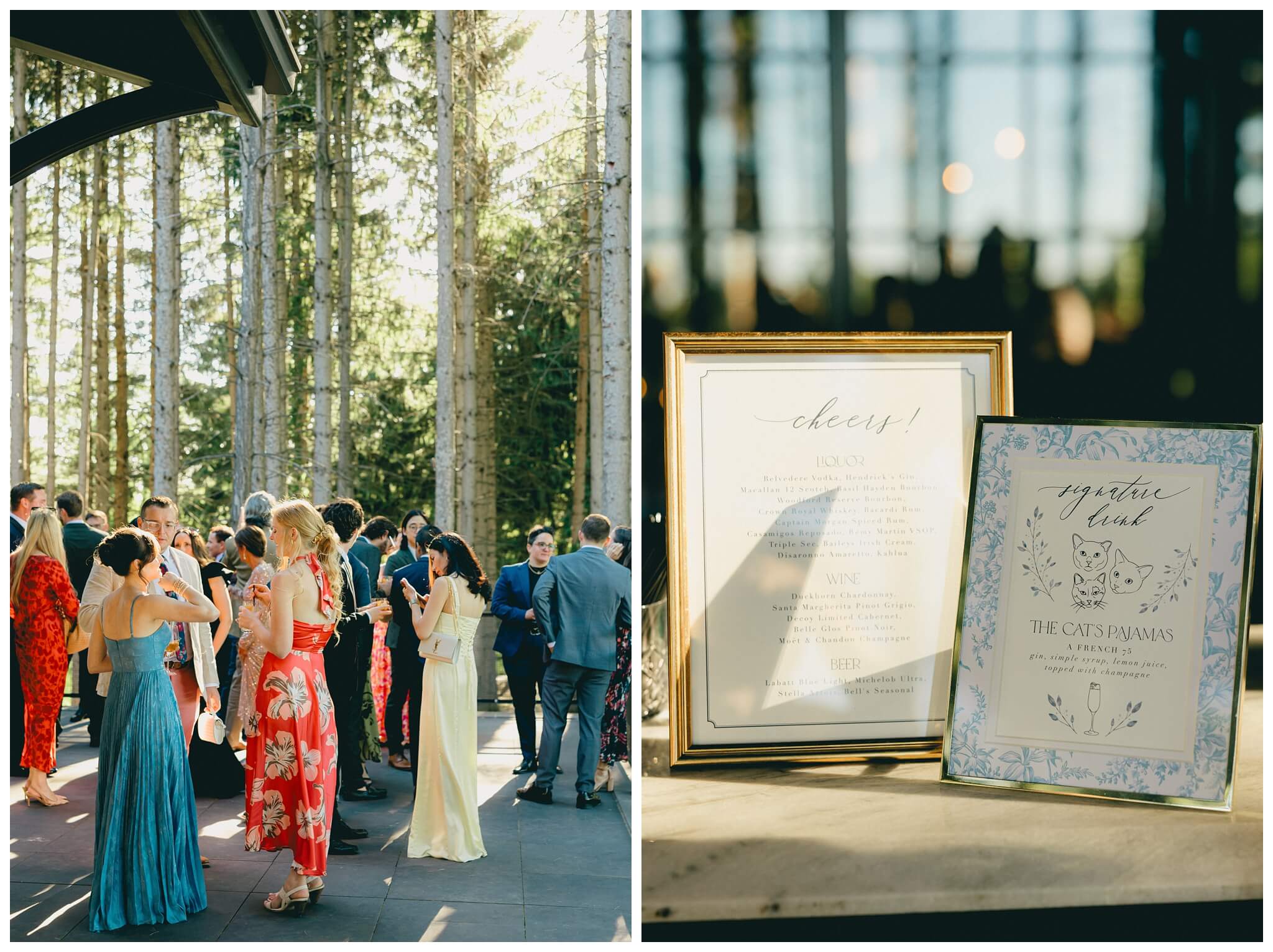cocktail hour details at shepherd's hollow golf club in clarkston michigan by josh and andrea photography 