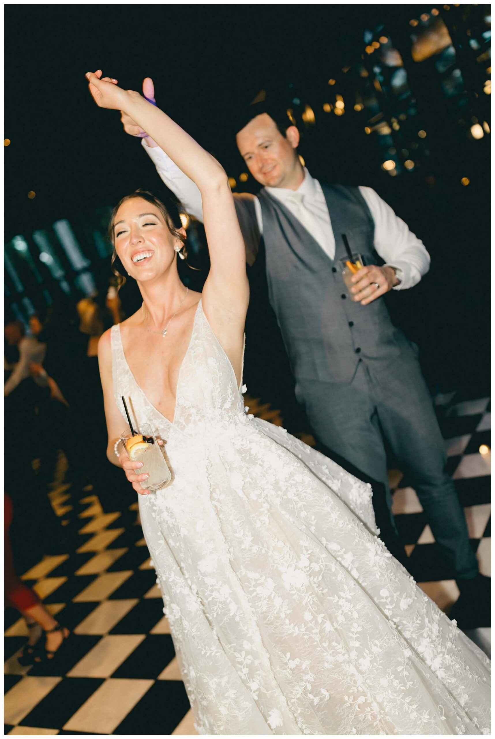 bride and groom dancing at shepherd's hollow golf club in clarkston michigan by josh and andrea photography 