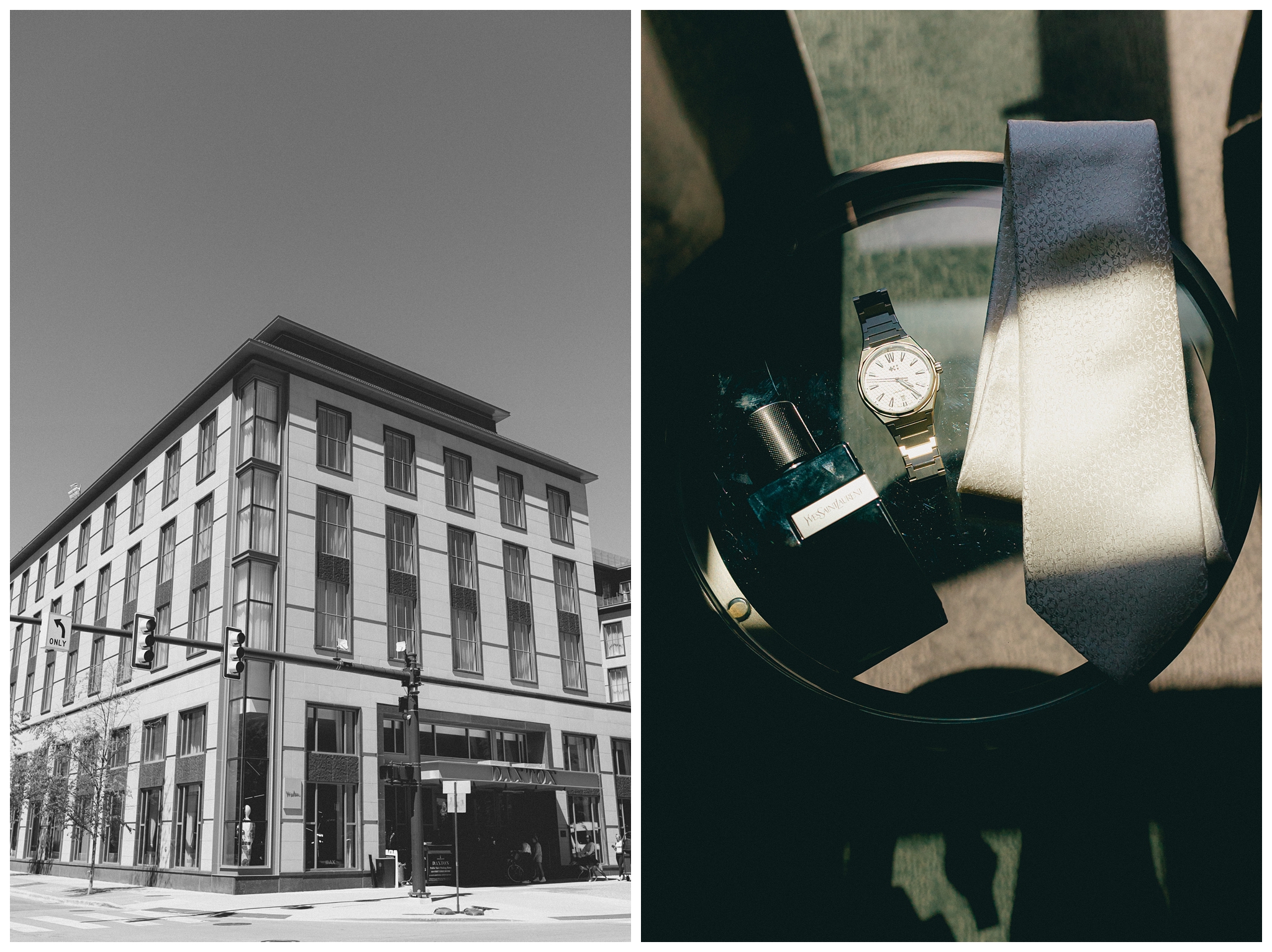 grooms details at the Daxton Hotel in Birmingham michigan by josh and andrea photography 