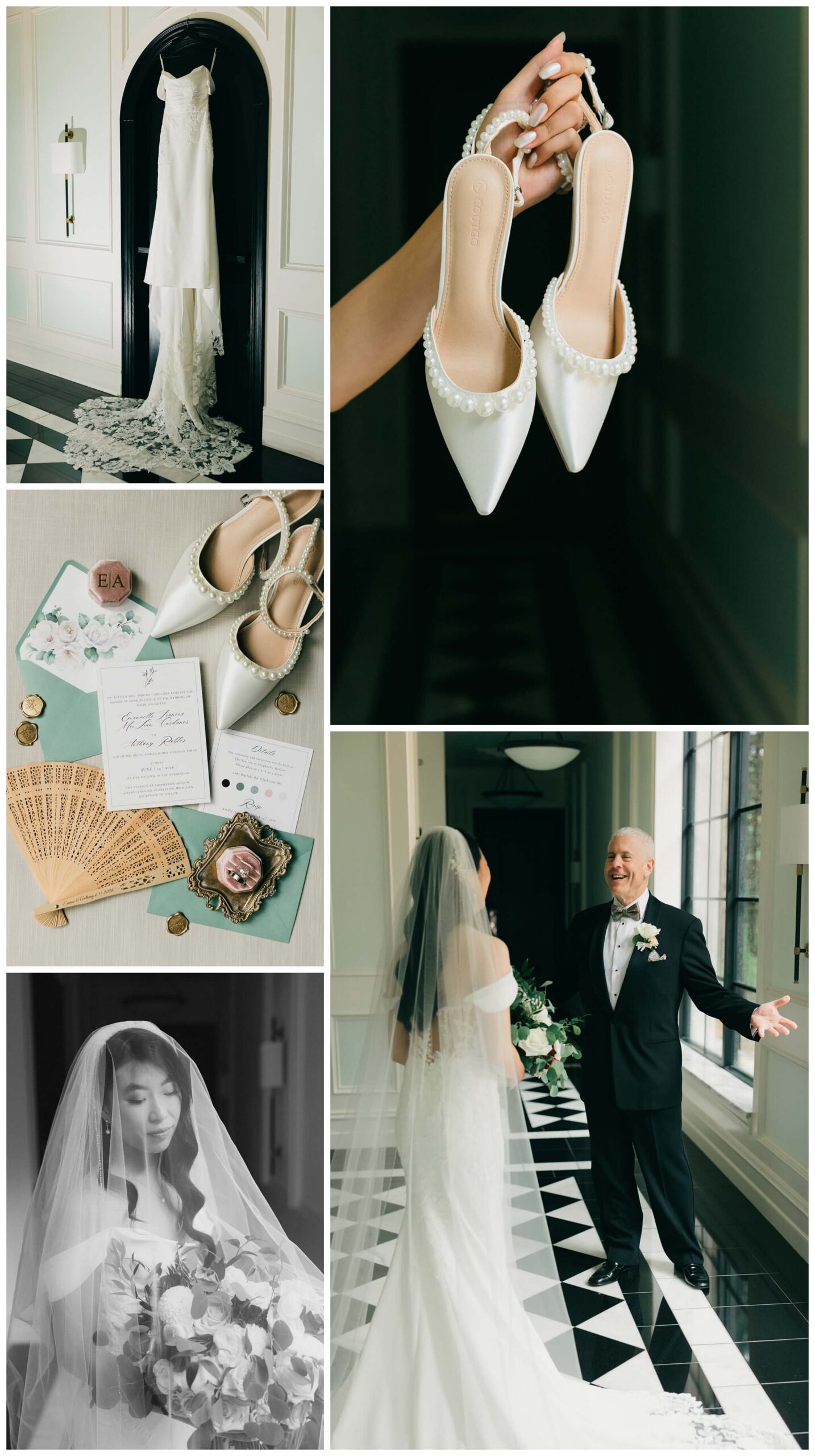 bride getting ready at Shepherd's hollow golf club near clarkston michigan by josh and andrea photography 