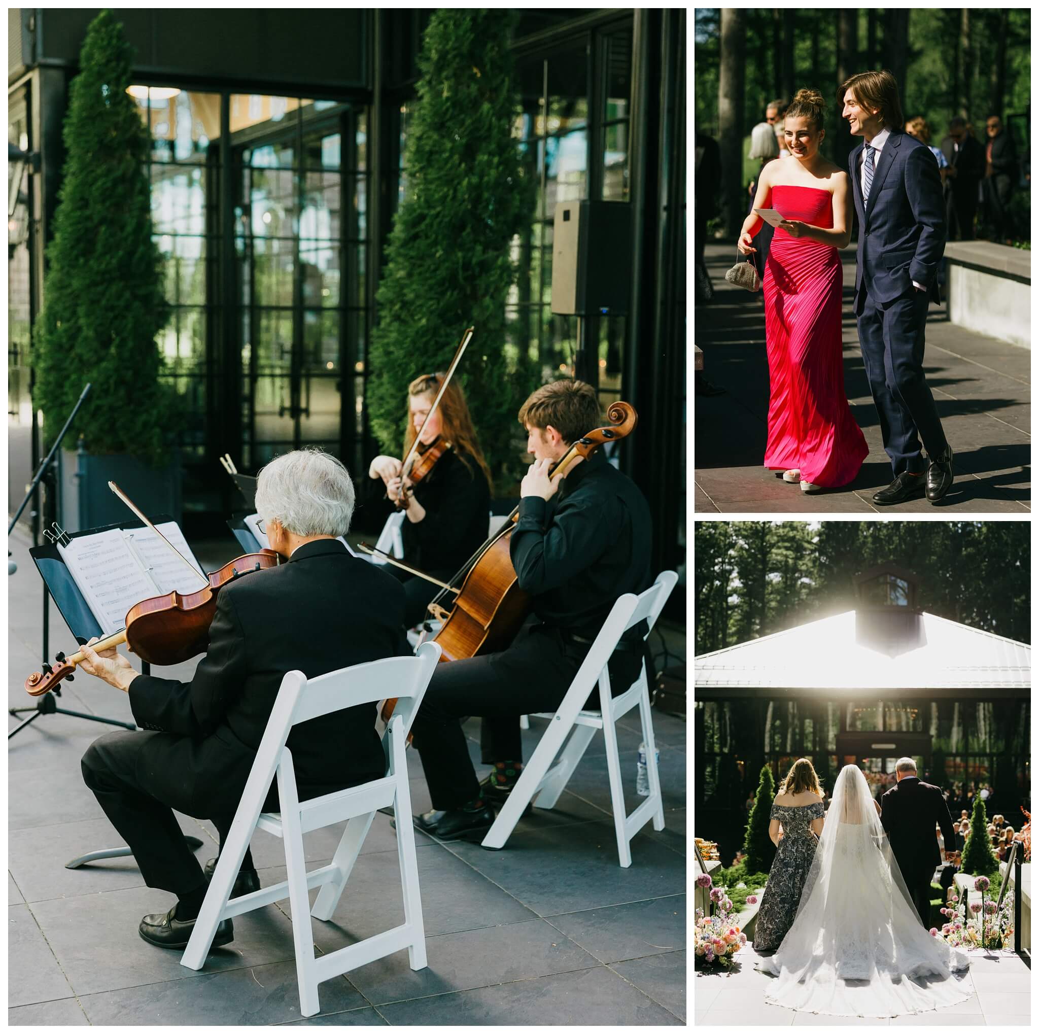 ceremony at Shepherd's hollow golf club near clarkston michigan by josh and andrea photography 
