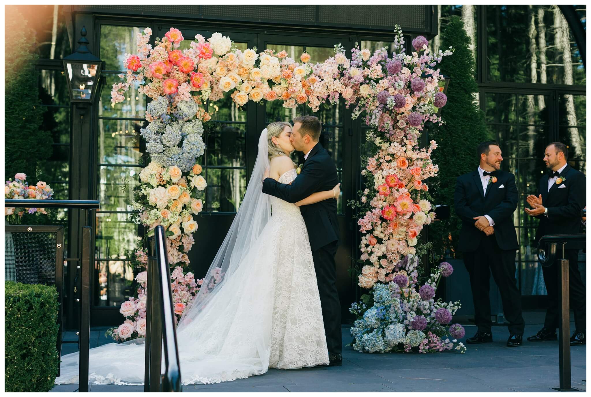 ceremony at Shepherd's hollow golf club near clarkston michigan by josh and andrea photography 