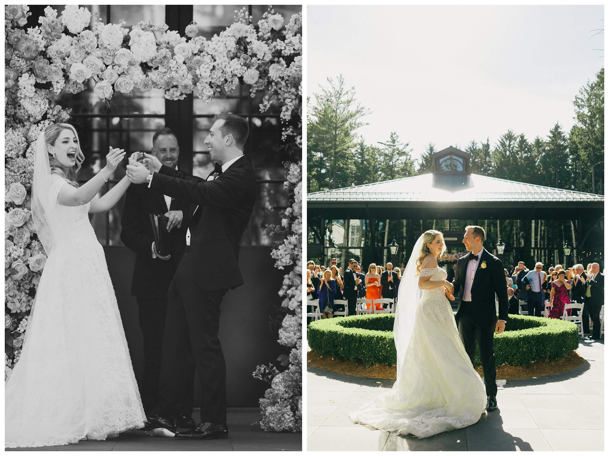 ceremony at Shepherd's hollow golf club near clarkston michigan by josh and andrea photography 