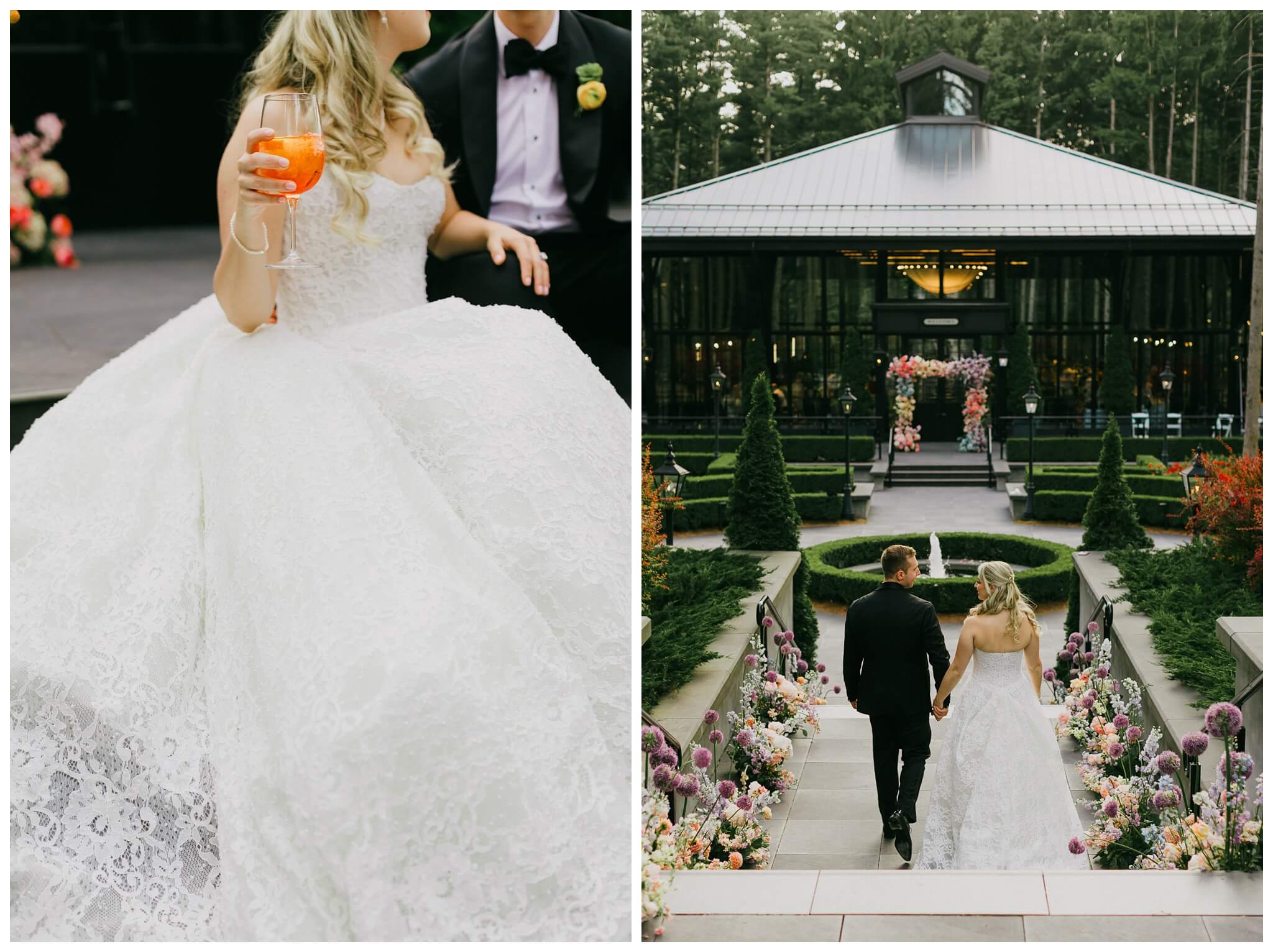 bride and groom during golden hour at Shepherd's hollow golf club near clarkston michigan by josh and andrea photography 