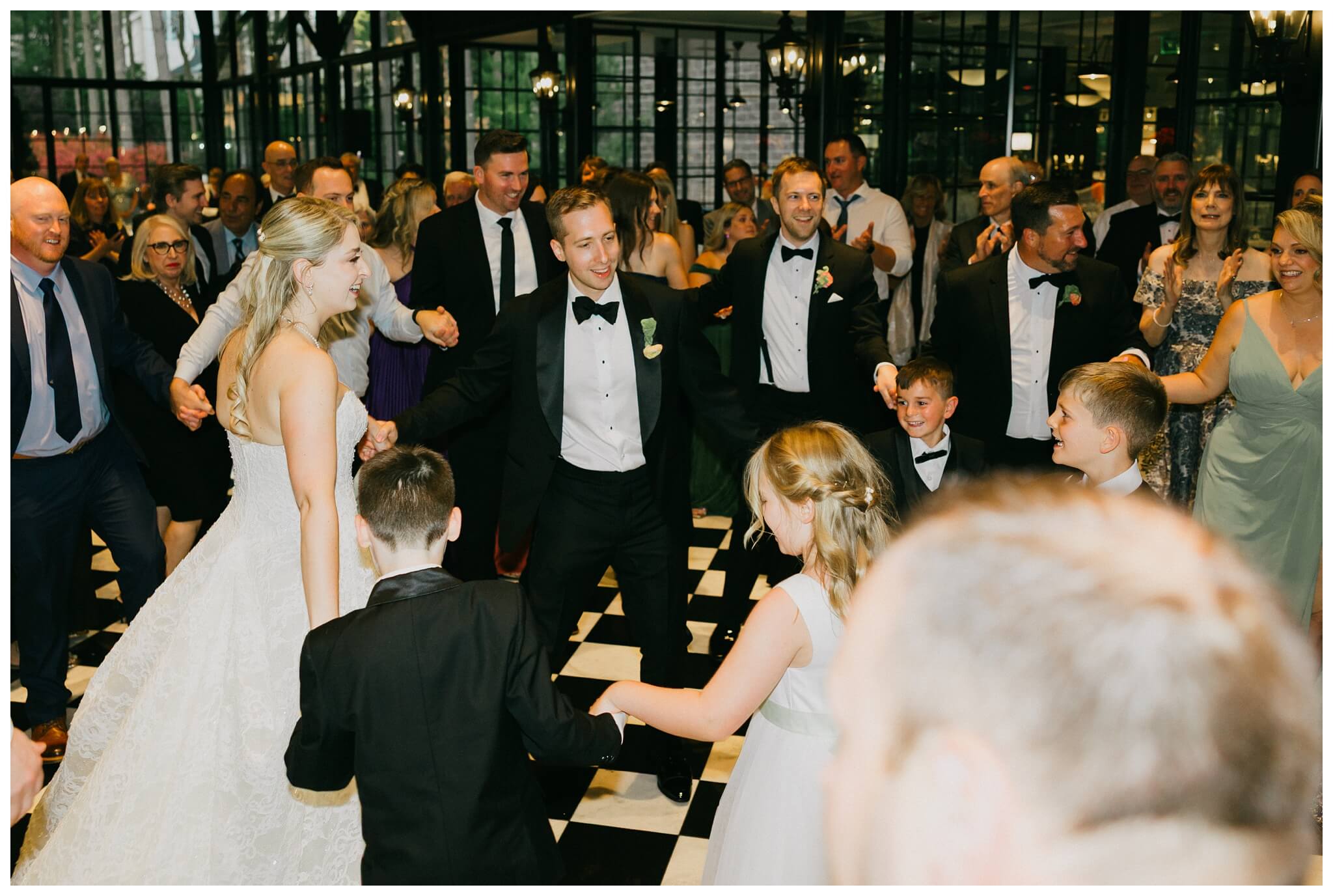bride and groom dancing at Shepherd's hollow golf club near clarkston michigan by josh and andrea photography 