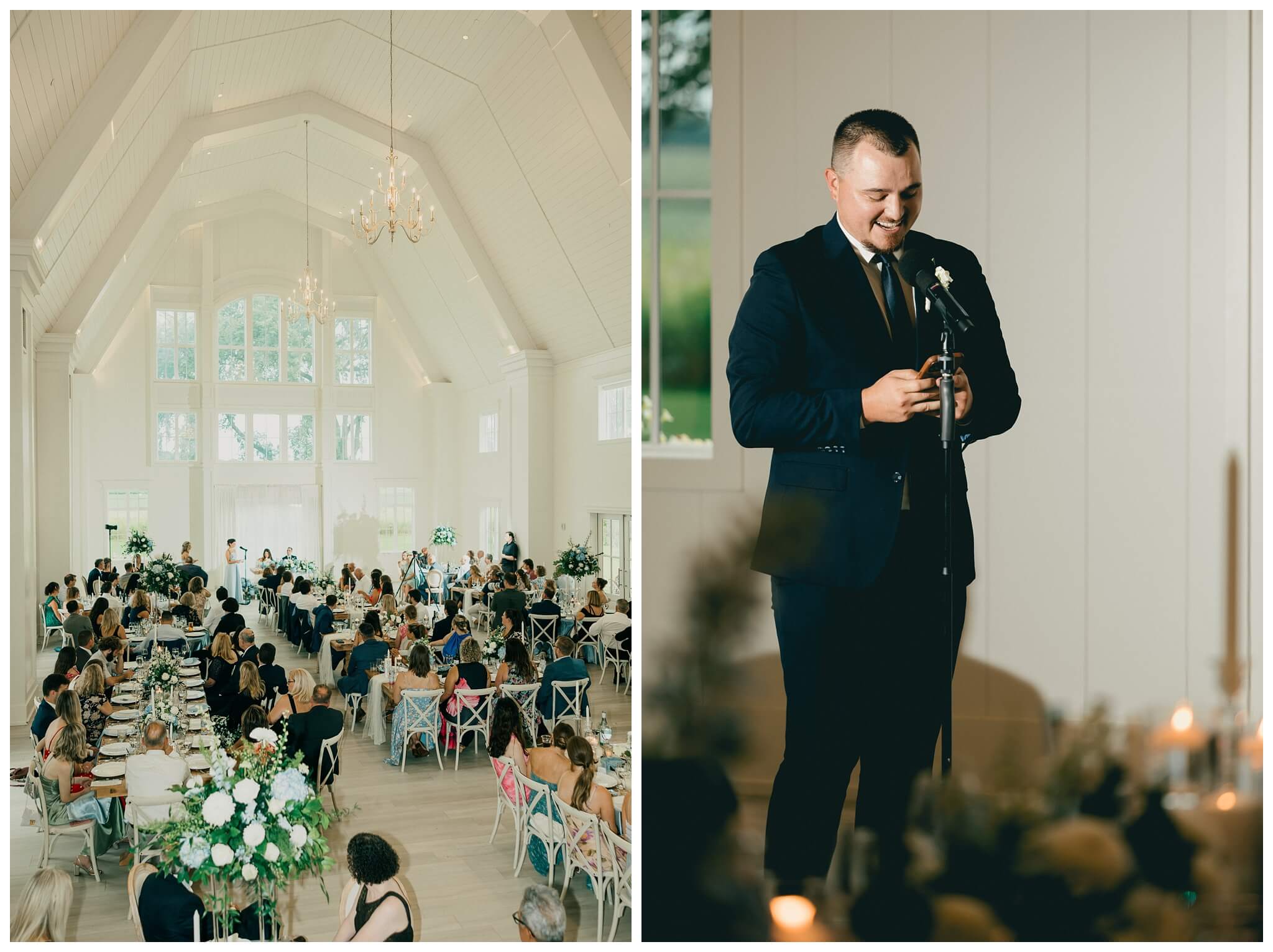 reception at white barn wedding at etre farms by josh and andrea photography 
