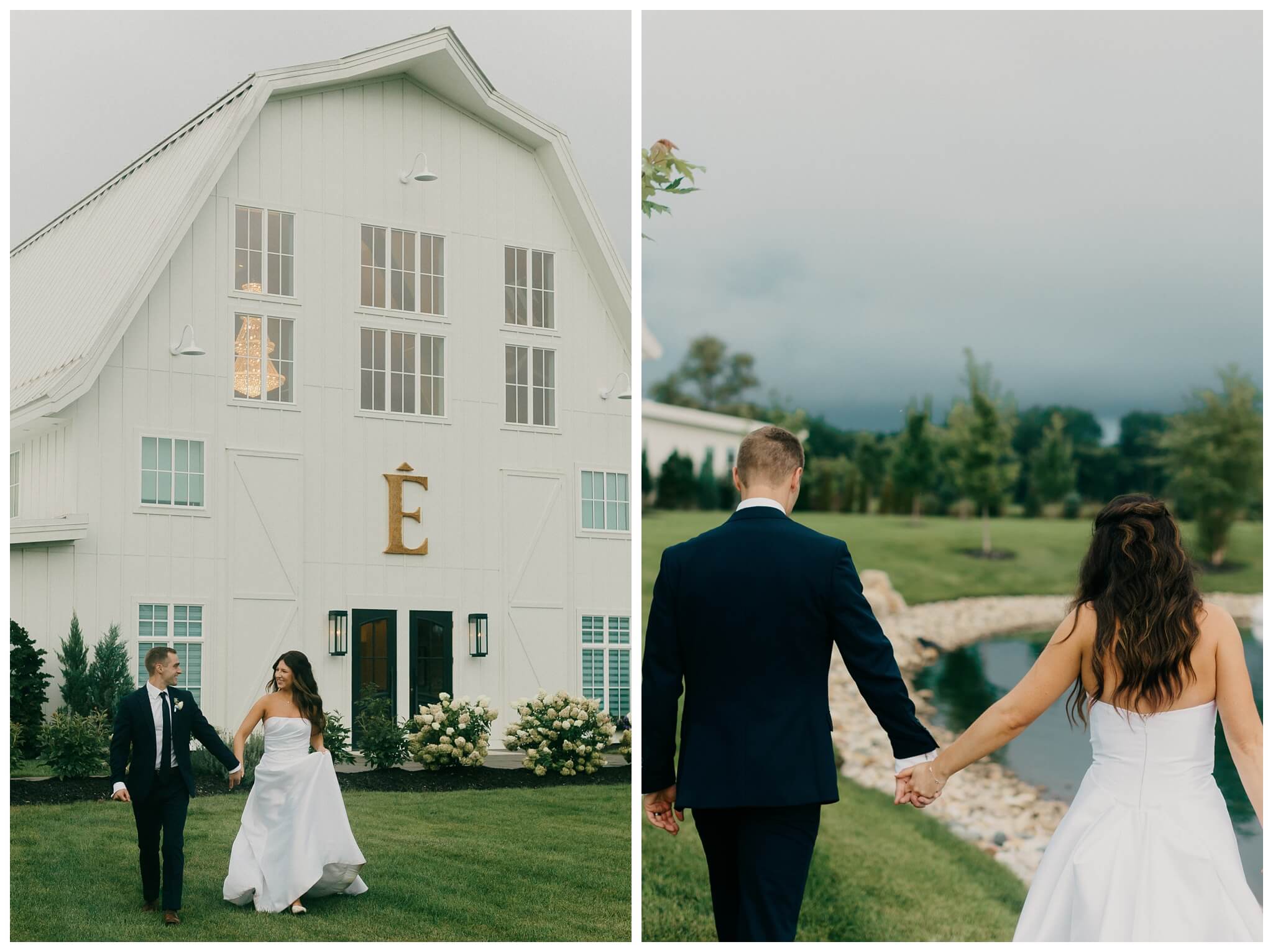 stormy bride and groom portraits at white barn wedding at etre farms by josh and andrea photography 
