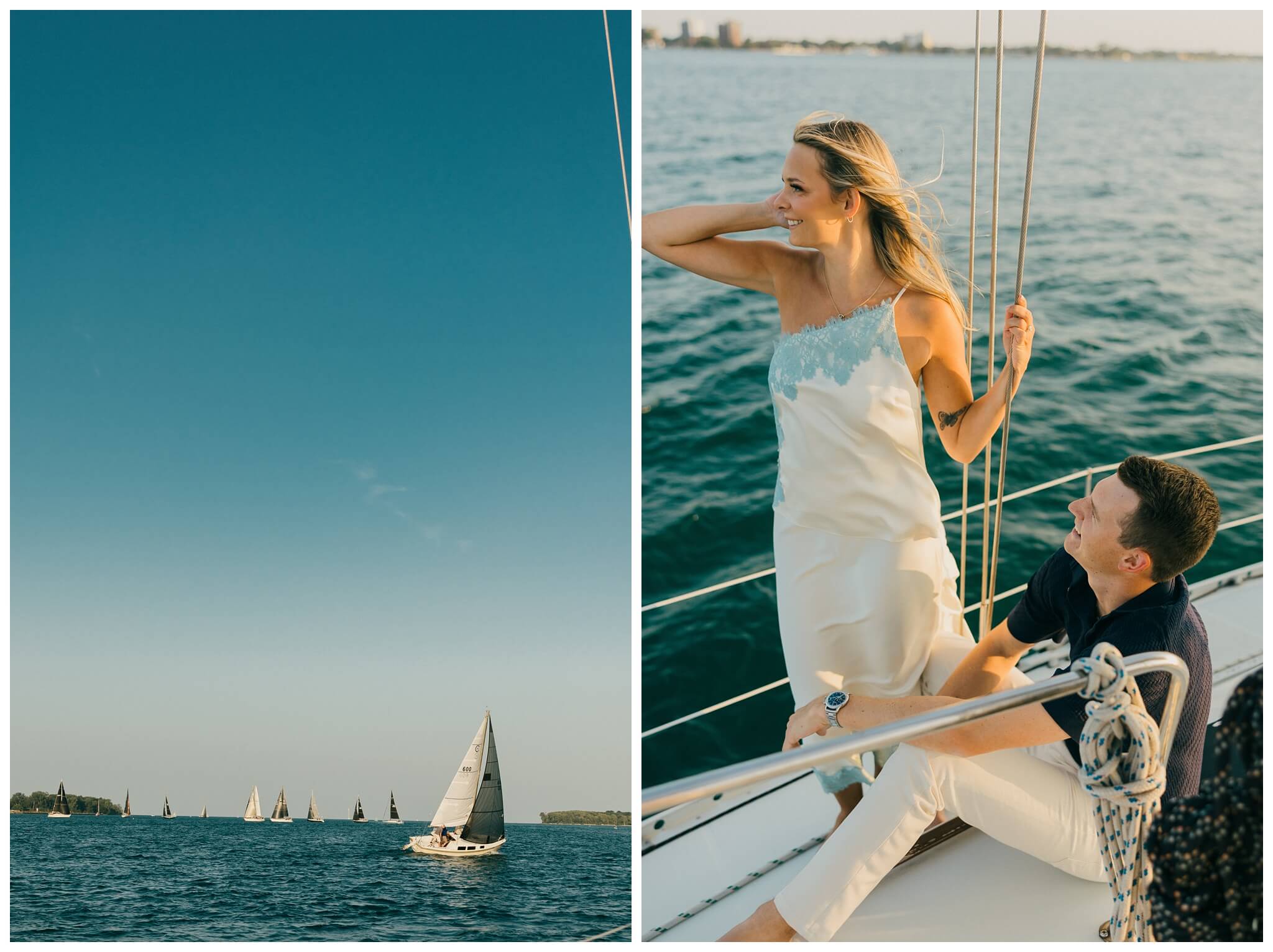 sailboat engagement session in detroit by josh and andrea photography 