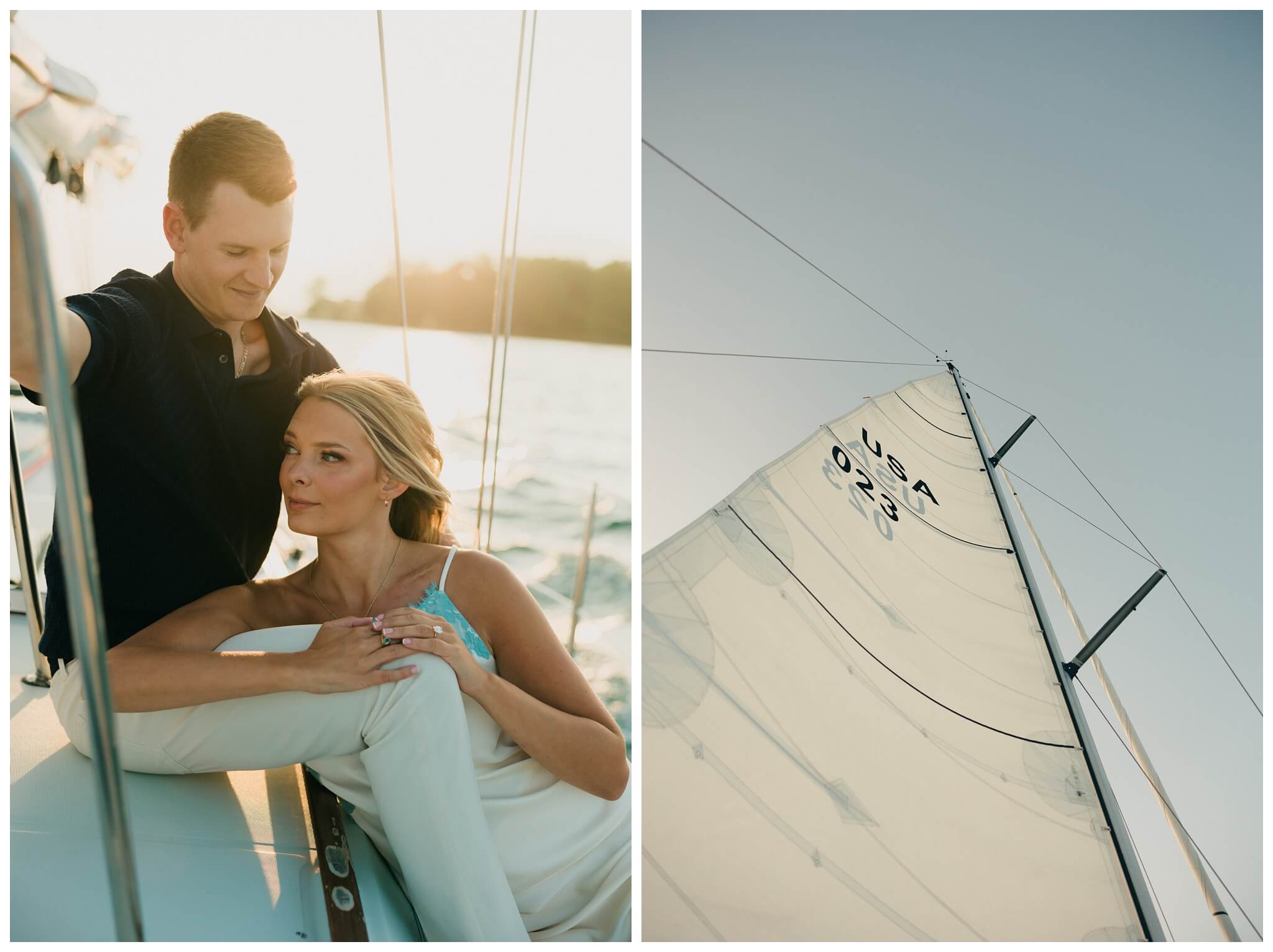 sailboat engagement session in detroit by josh and andrea photography 