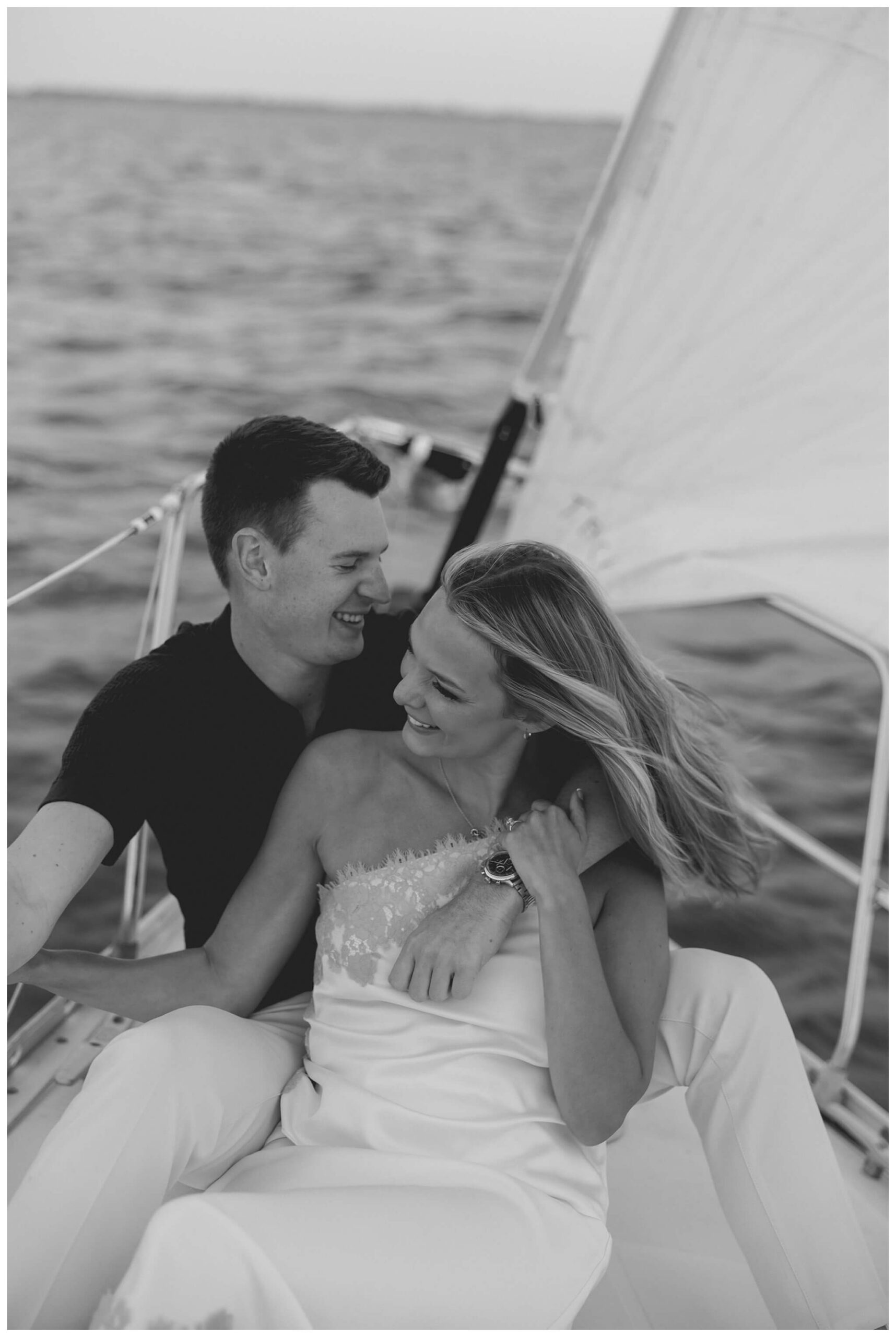 sailboat engagement session in detroit by josh and andrea photography 