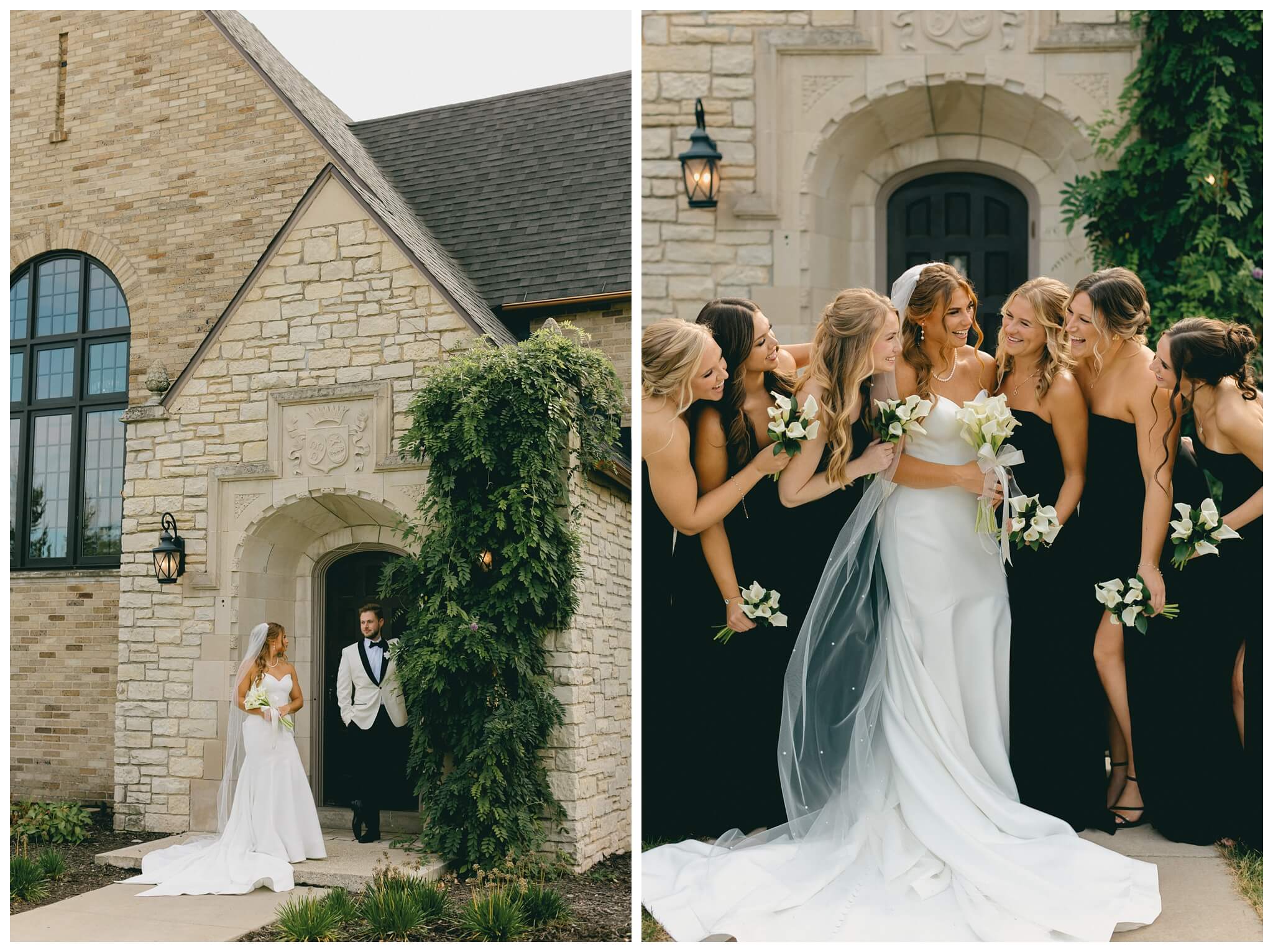 bridal party photos at venue3two wedding by josh and andrea photography