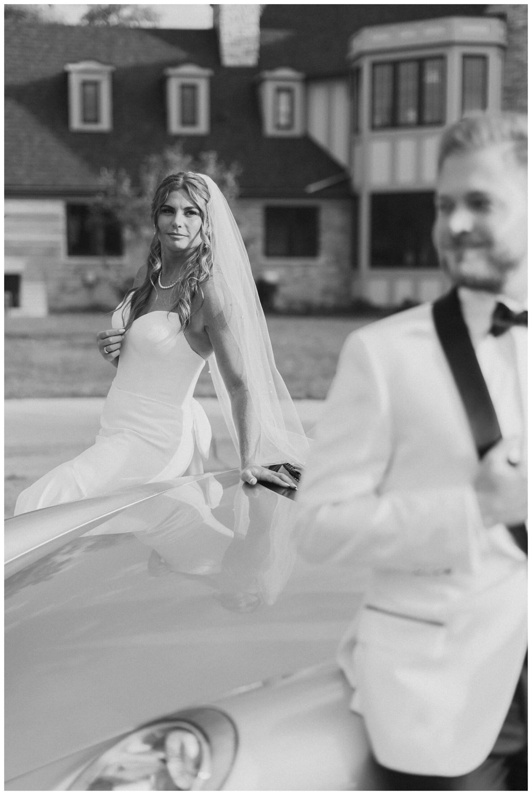 bride and groom at venue3two wedding by josh and andrea photography