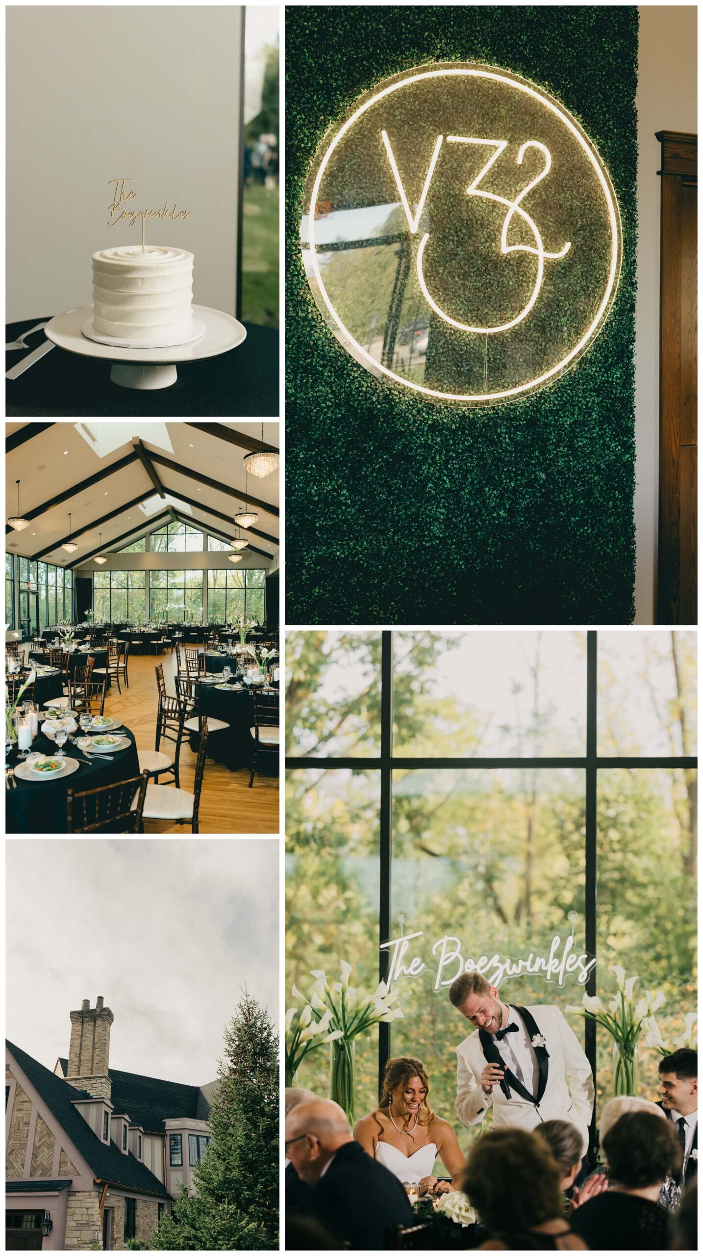 reception at venue3two wedding by josh and andrea photography